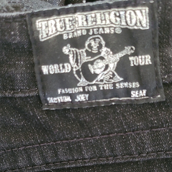 New True Religion Women's Joey Sequin Black Flared Jeans Size 27 - Picture 7 of 15